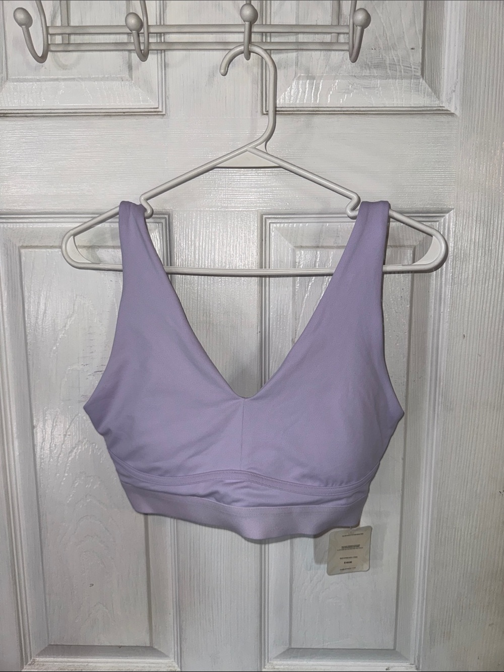 Fabletics Light Lavender V-Neck Wireless Bralette